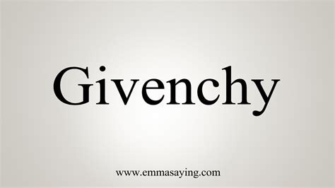 how to say givenchy.